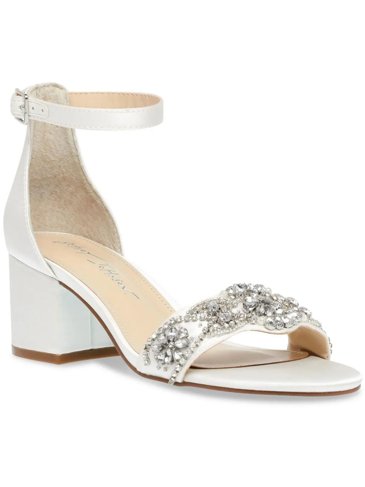 Mel Womens Rhinestone Block Heel Pumps