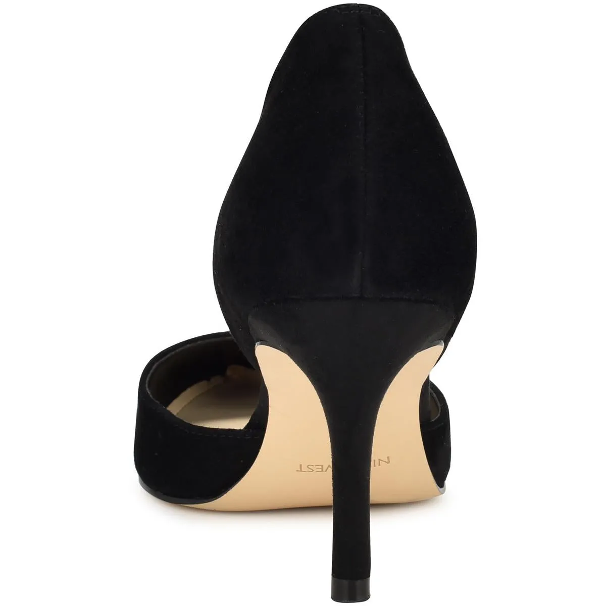 Mence Womens Suede Pointed Toe D'Orsay Heels