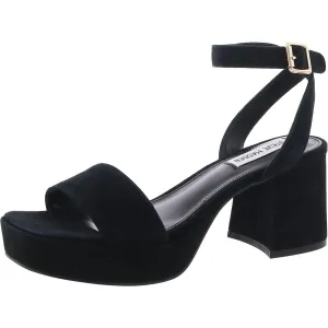 MERCERR Womens Adjustable Leather Block Heels