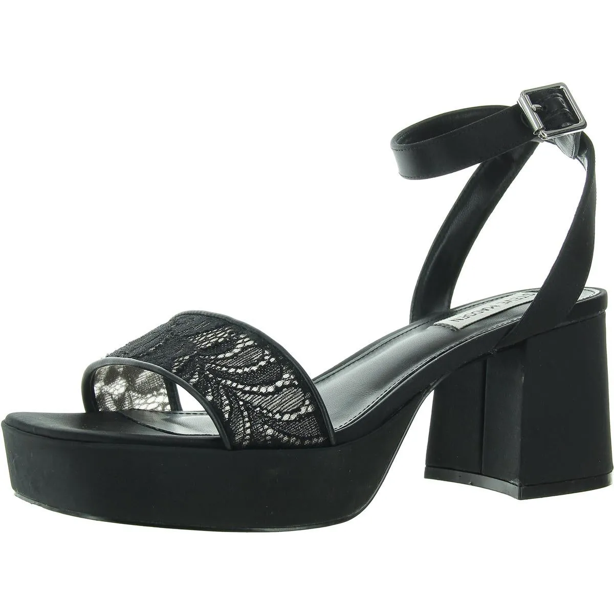 MERCERR Womens Adjustable Leather Block Heels