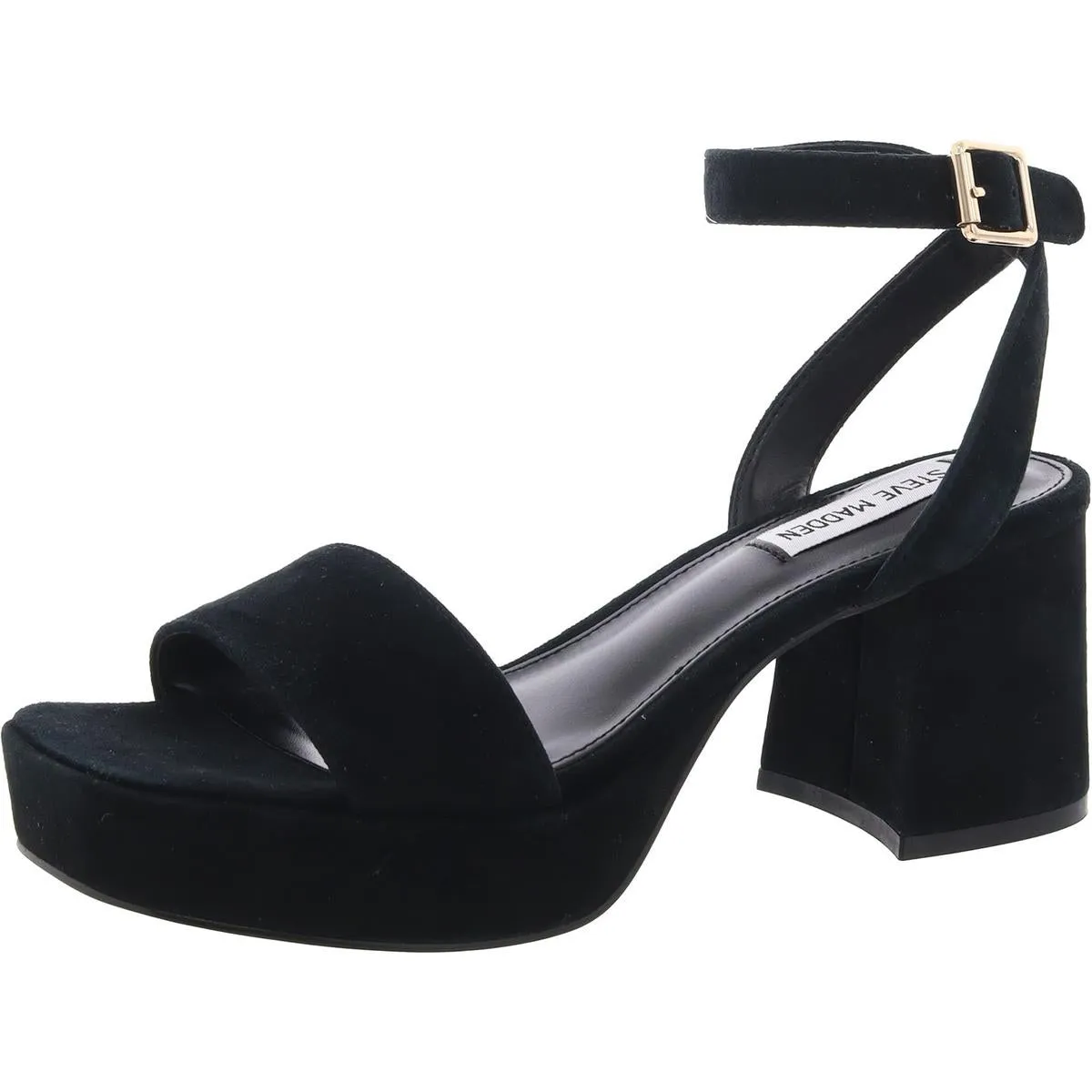 MERCERR Womens Adjustable Leather Block Heels