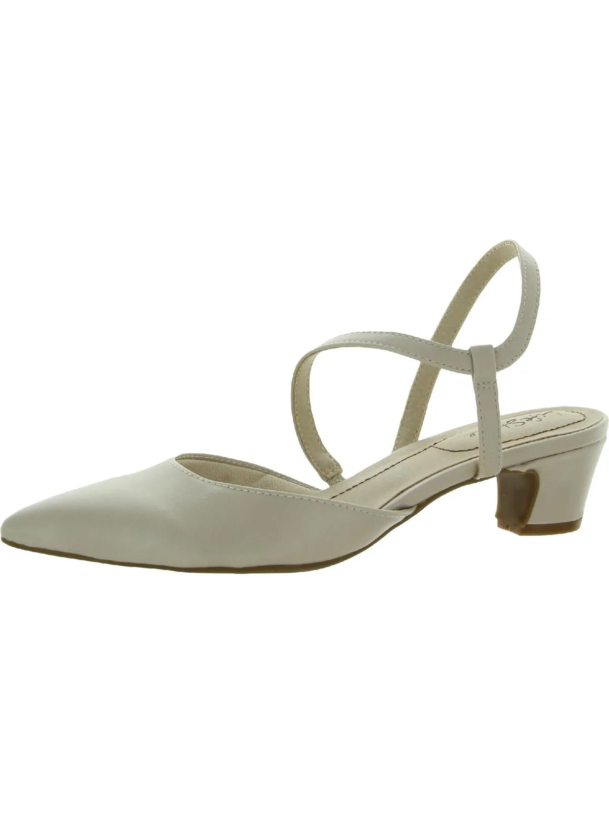 Minimalist Womens Strappy Pointed Toe Slingback Heels
