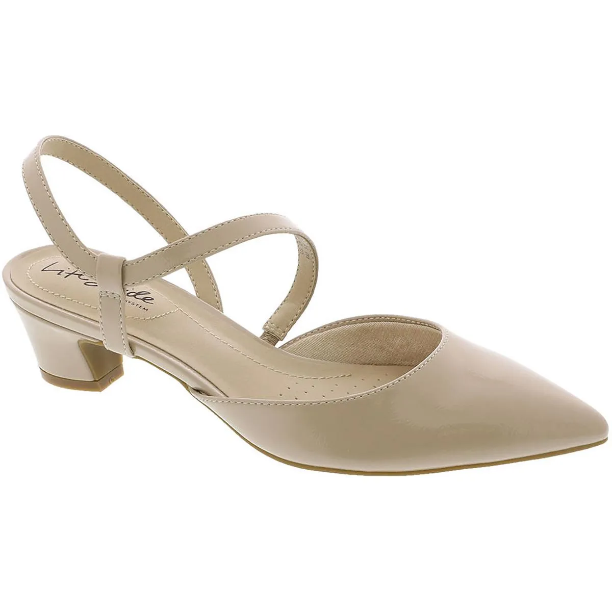 Minimalist Womens Strappy Pointed Toe Slingback Heels