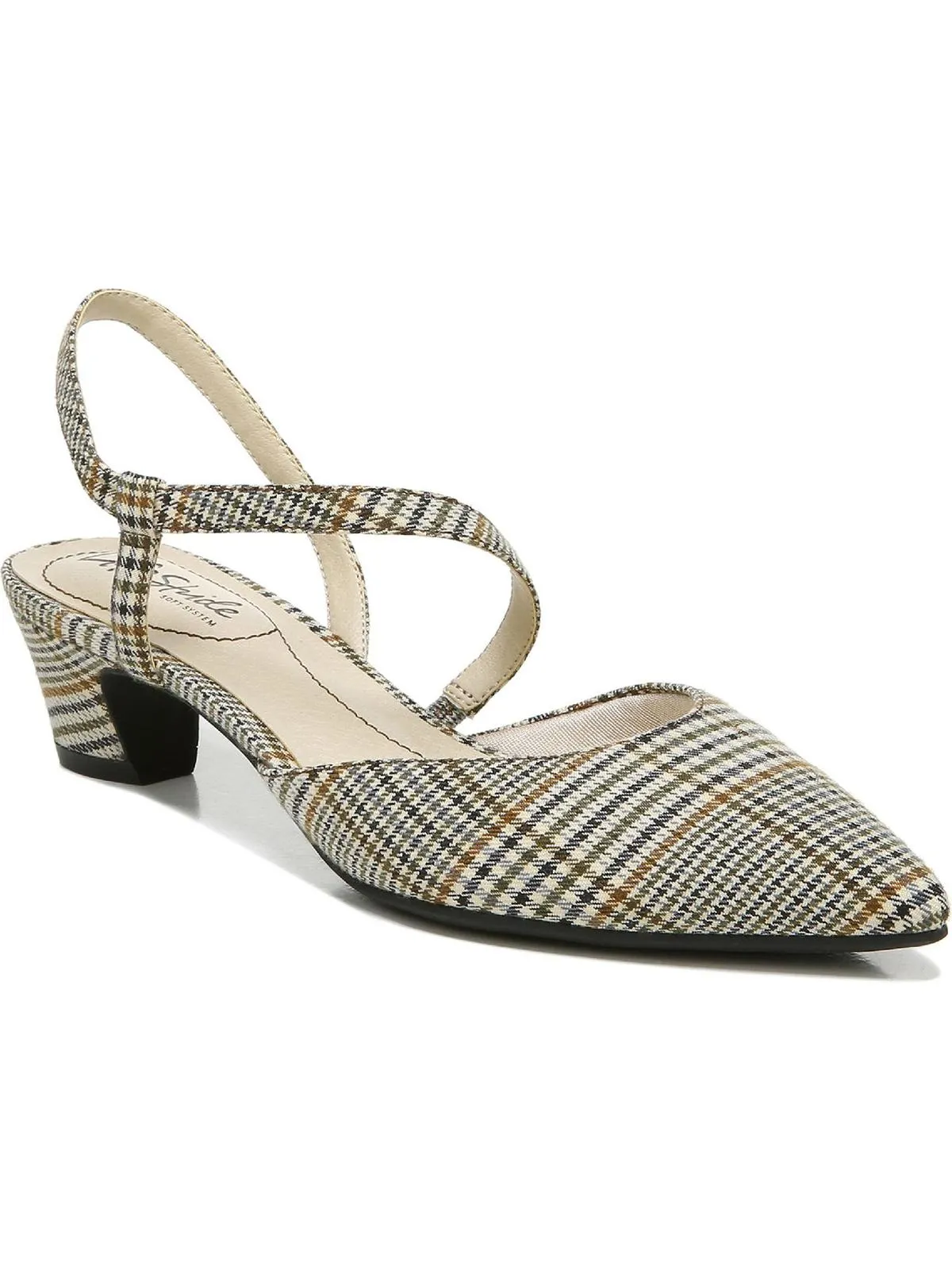 Minimalist Womens Strappy Pointed Toe Slingback Heels