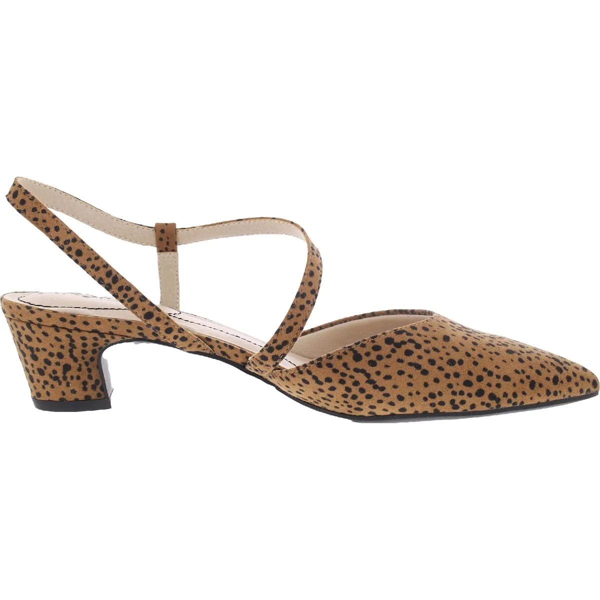 Minimalist Womens Strappy Pointed Toe Slingback Heels
