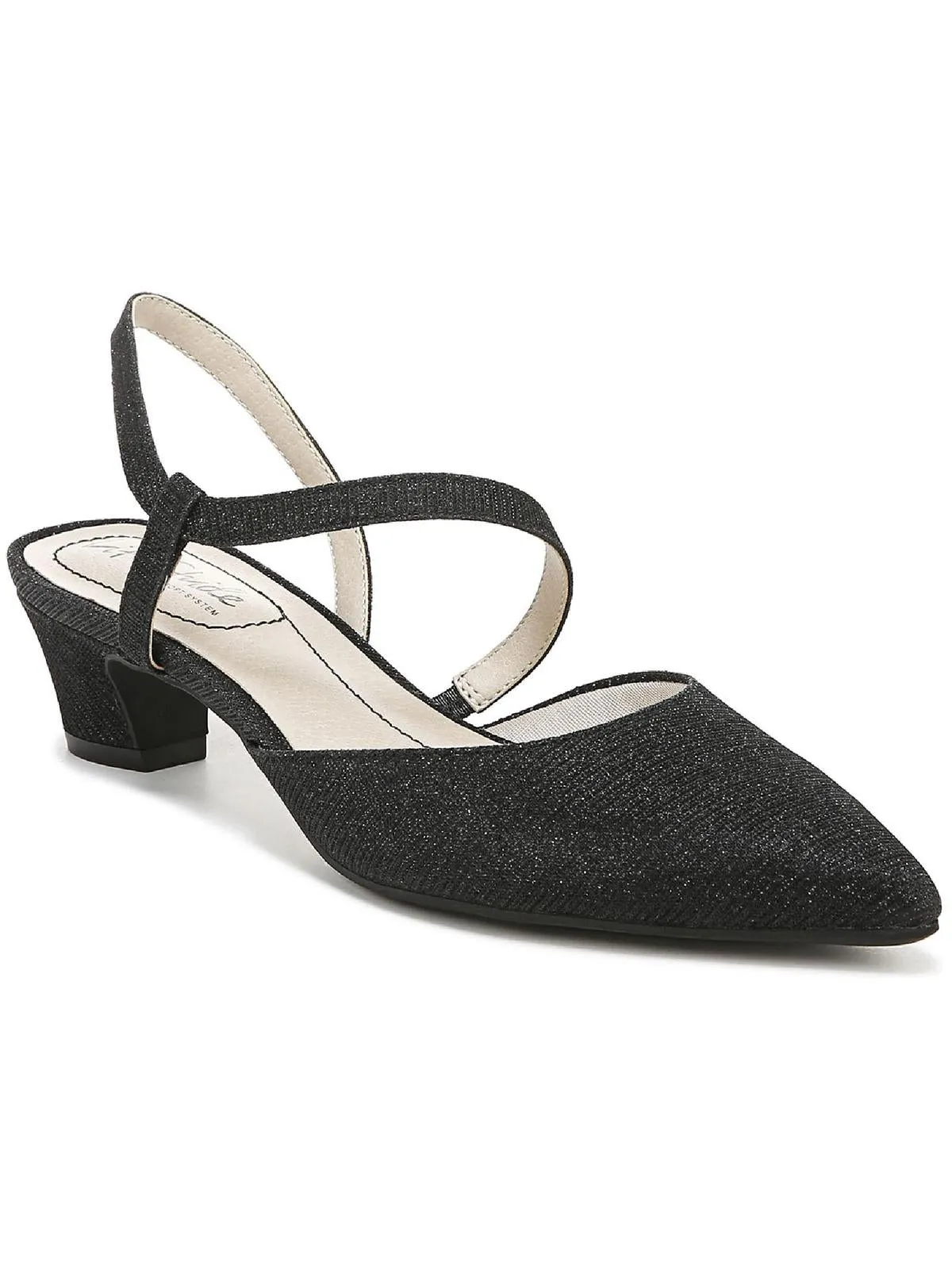 Minimalist Womens Strappy Pointed Toe Slingback Heels