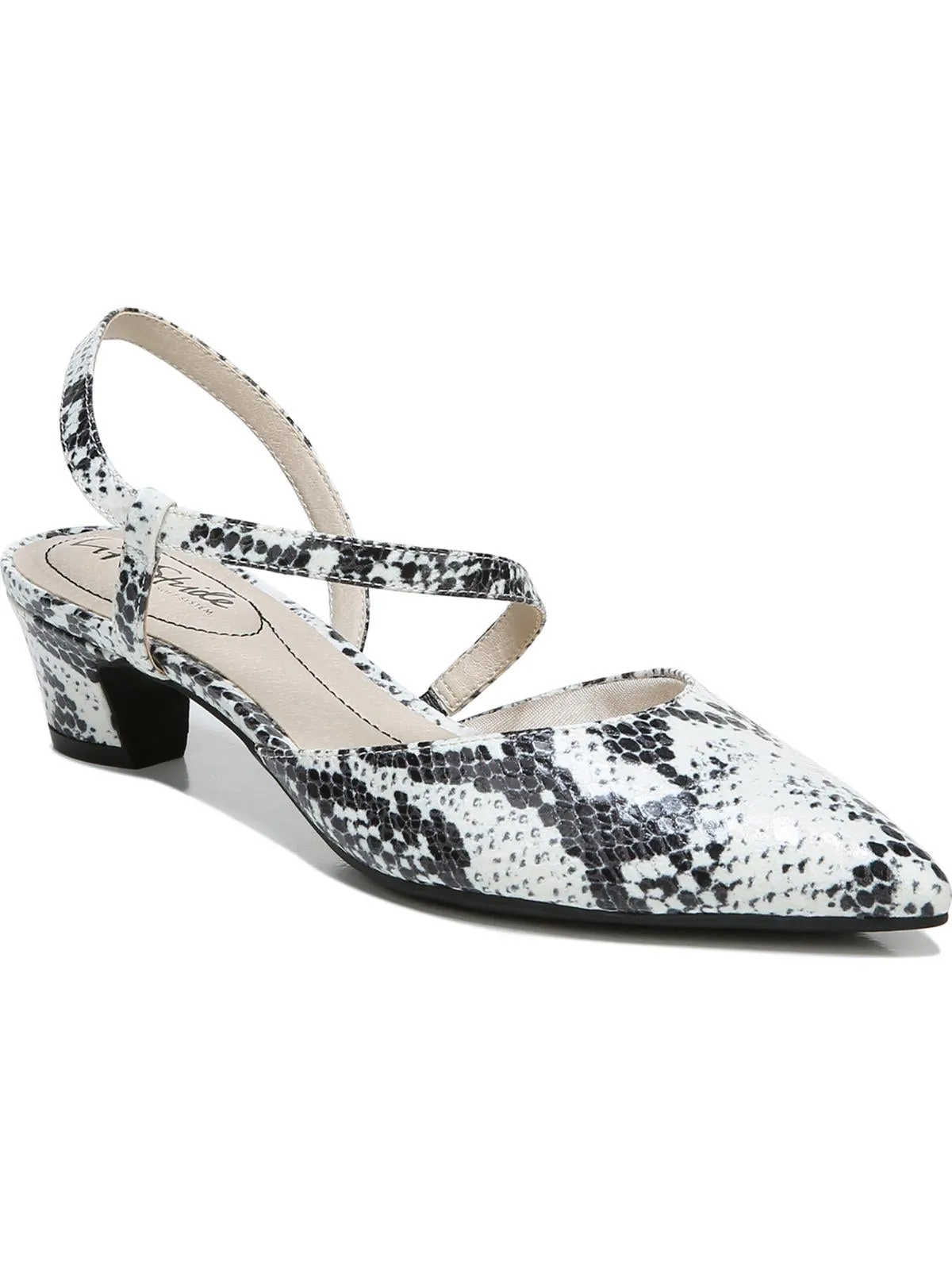Minimalist Womens Strappy Pointed Toe Slingback Heels