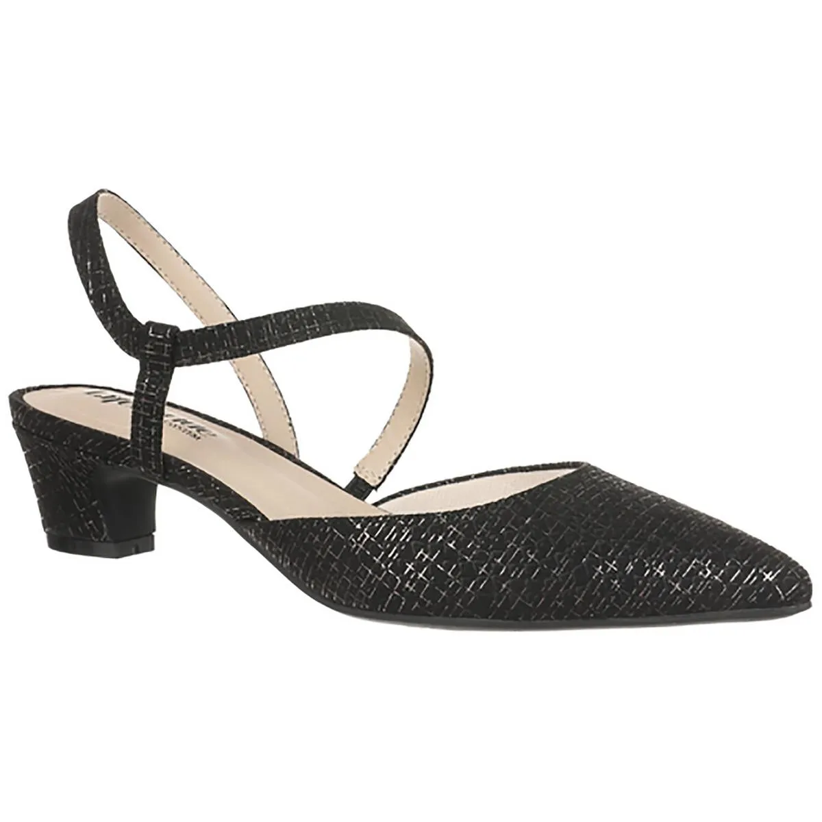 Minimalist Womens Strappy Pointed Toe Slingback Heels