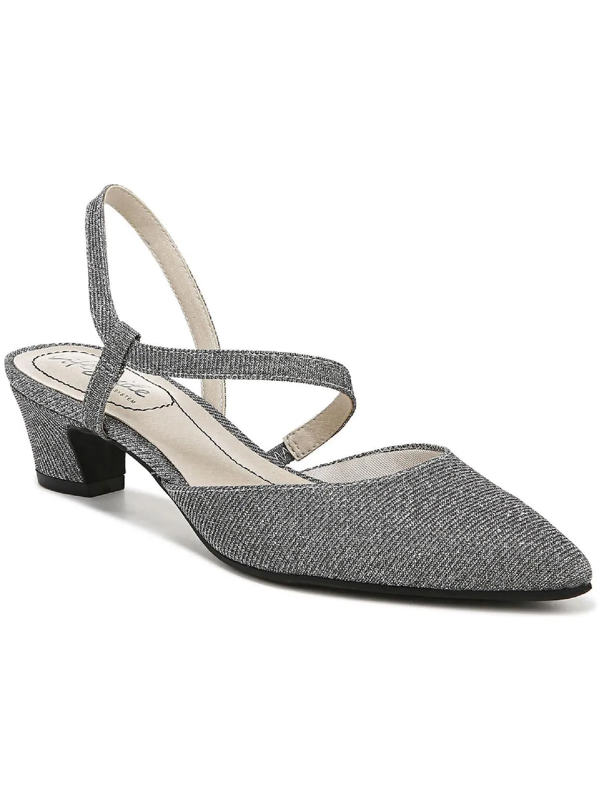 Minimalist Womens Strappy Pointed Toe Slingback Heels