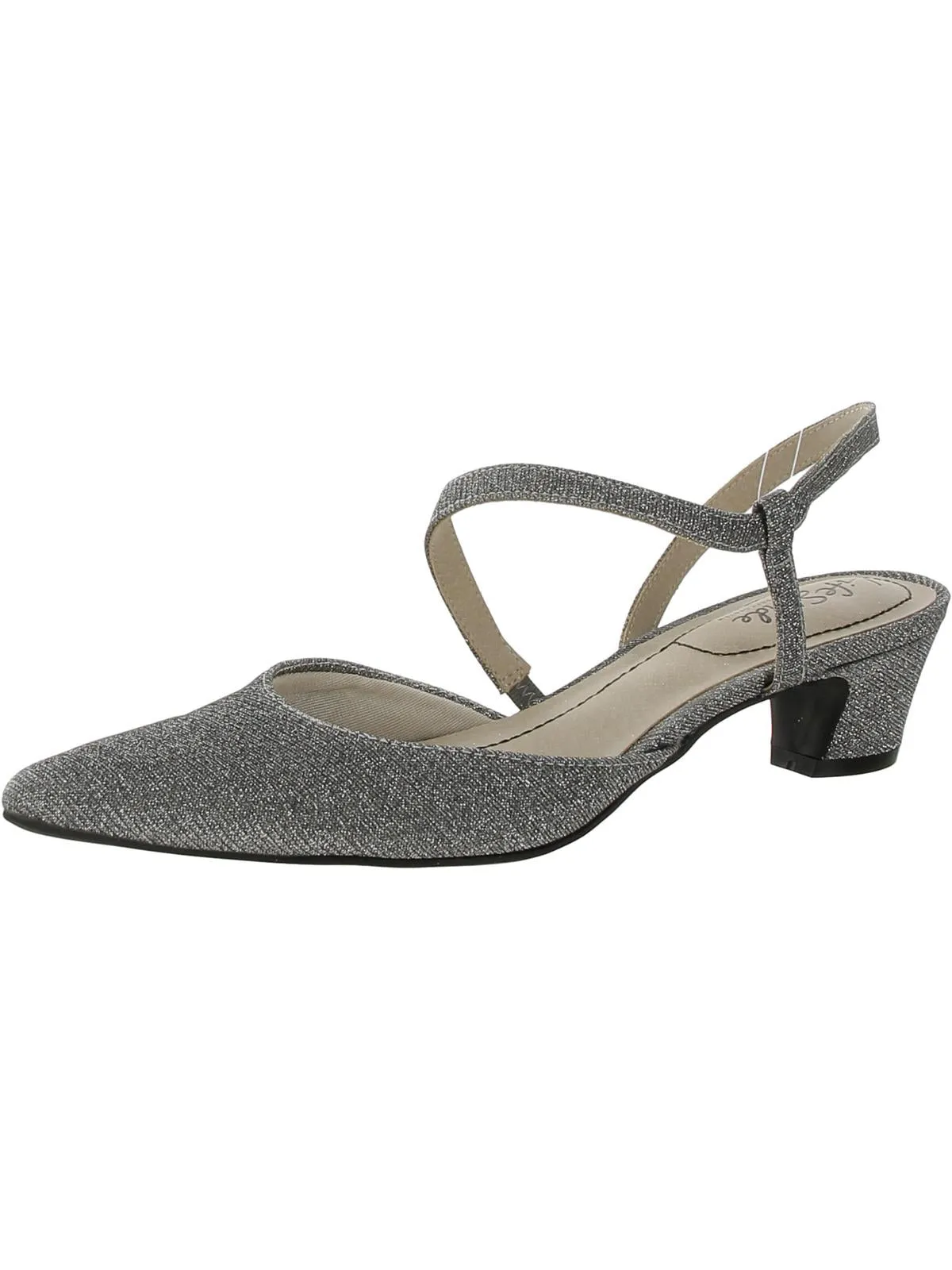 Minimalist Womens Strappy Pointed Toe Slingback Heels