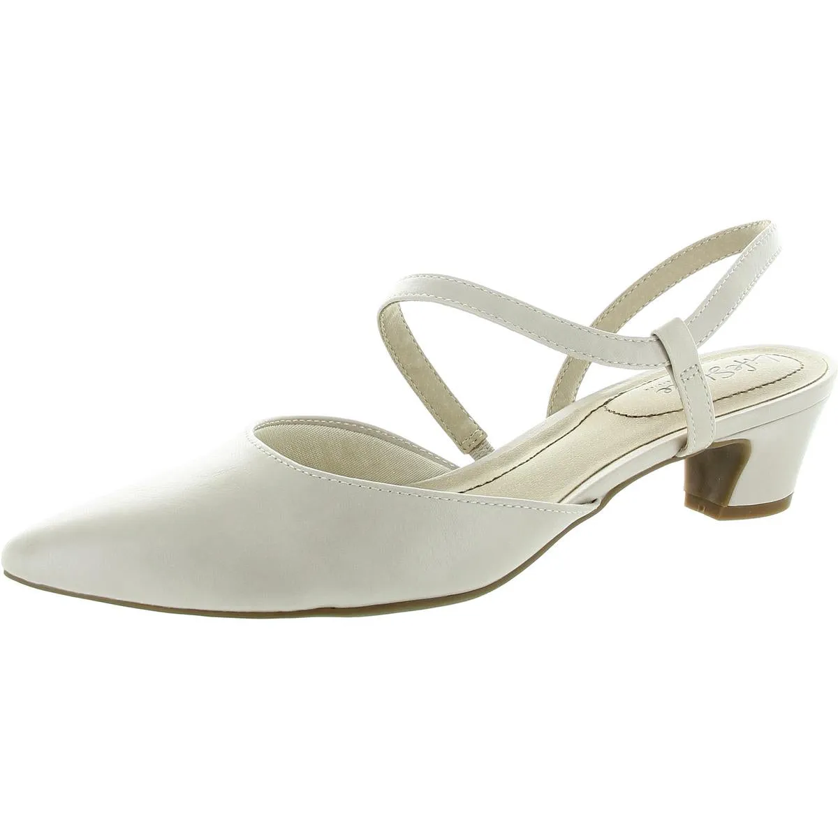 Minimalist Womens Strappy Pointed Toe Slingback Heels