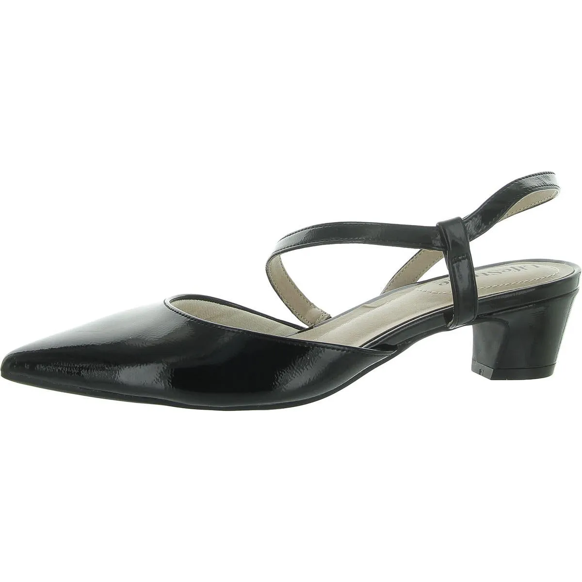 Minimalist Womens Strappy Pointed Toe Slingback Heels