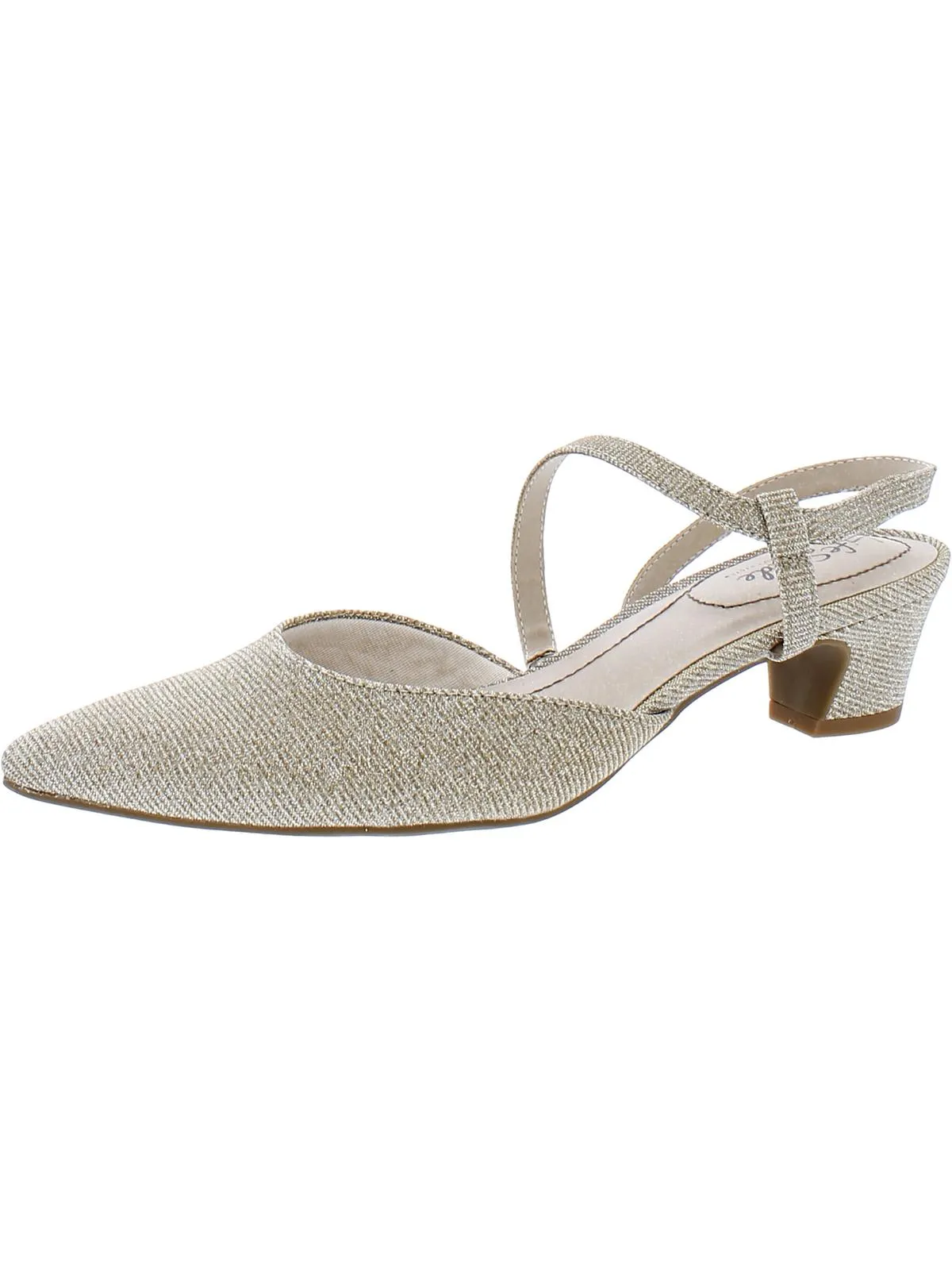 Minimalist Womens Strappy Pointed Toe Slingback Heels