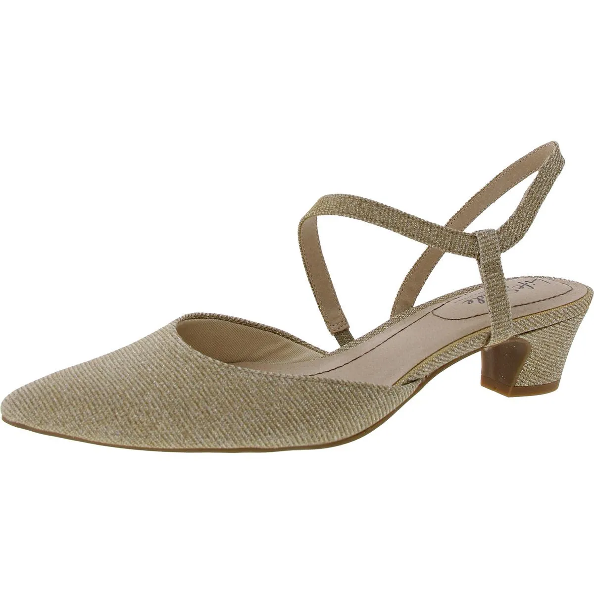 Minimalist Womens Strappy Pointed Toe Slingback Heels