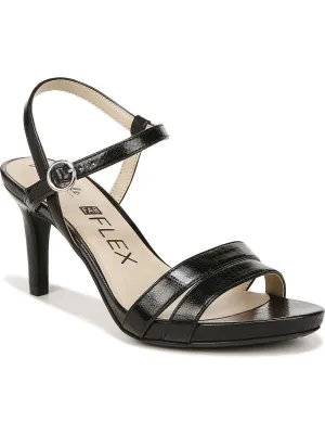 Miracle Womens Patent Open Toe Ankle Strap