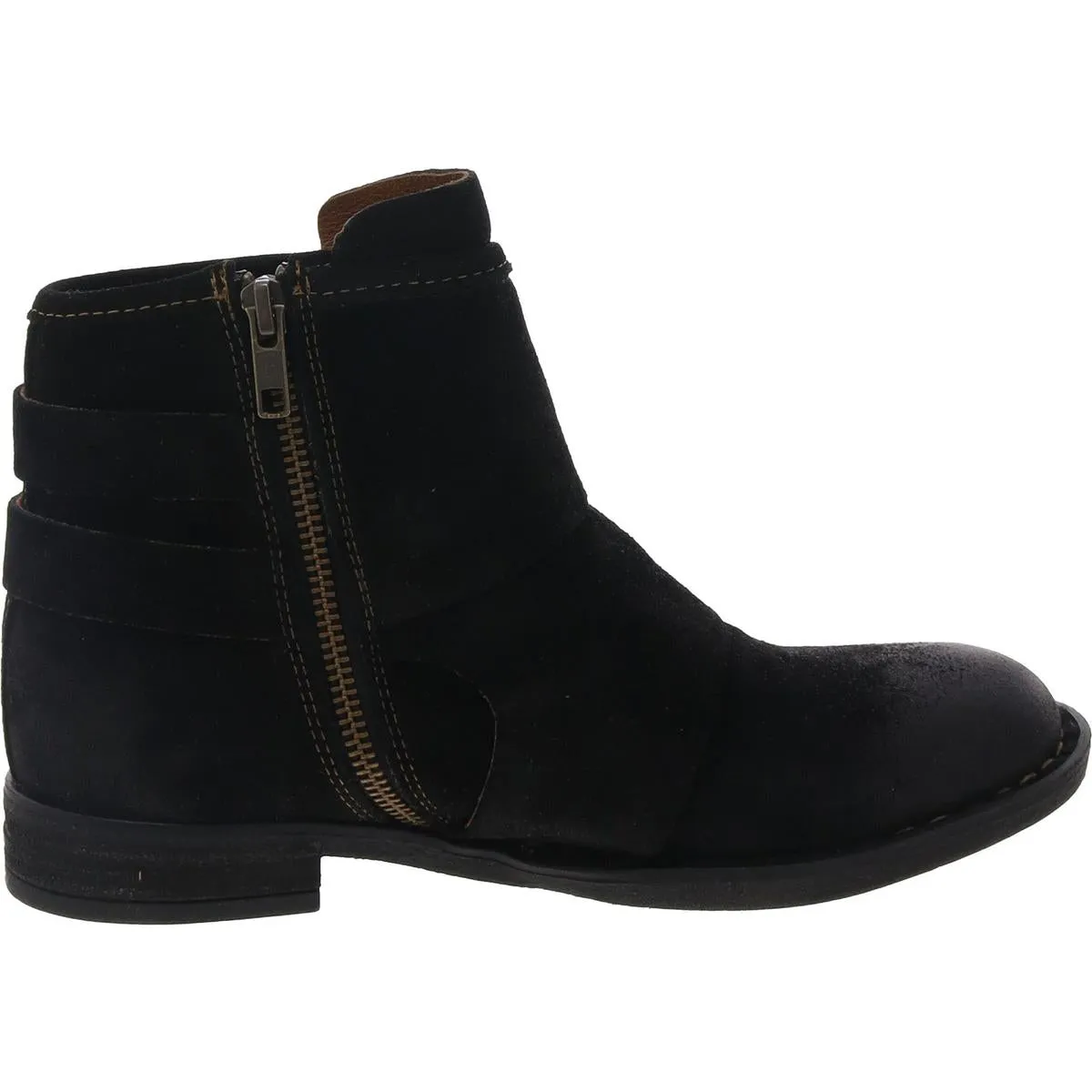 Moraga Womens Zipper Suede Booties