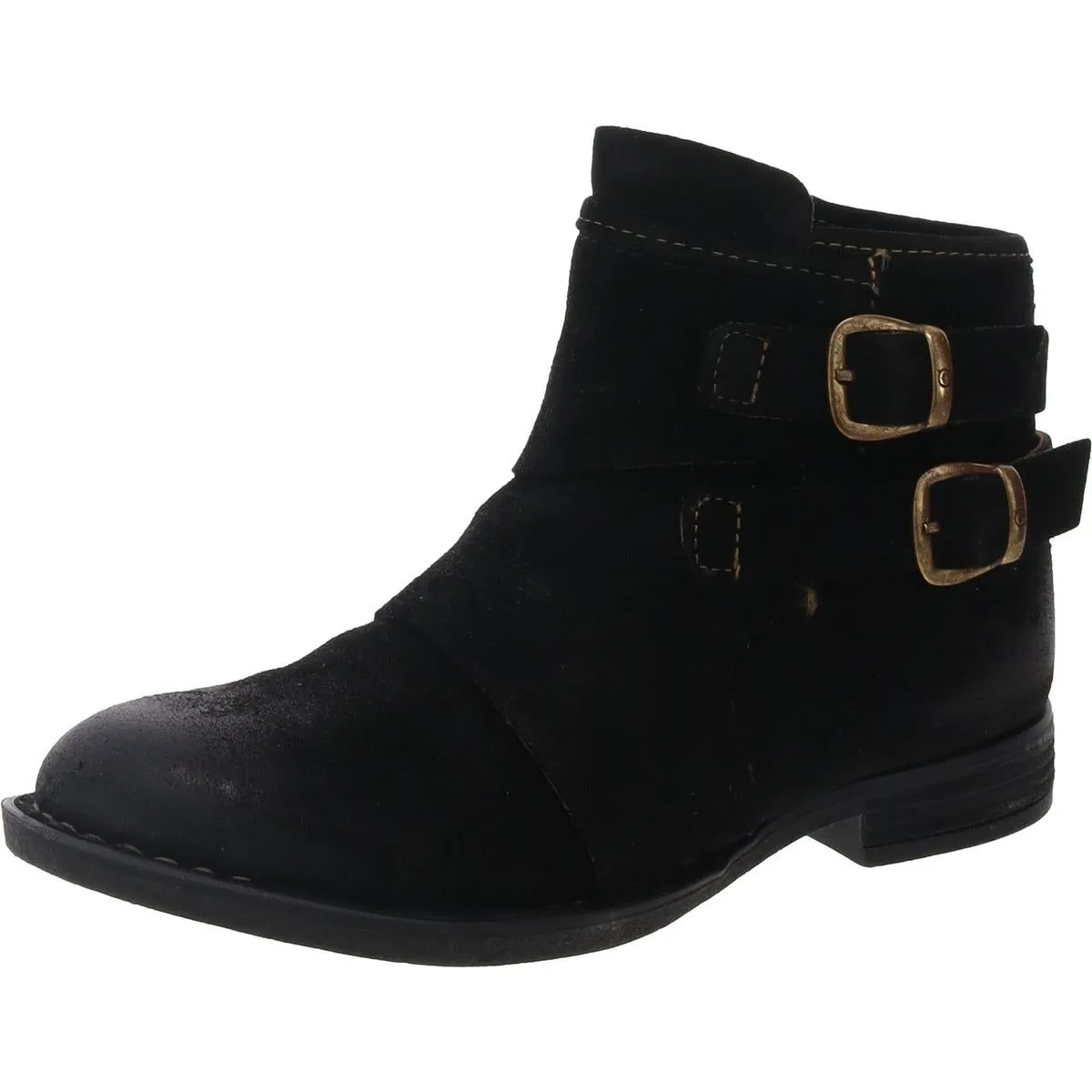 Moraga Womens Zipper Suede Booties
