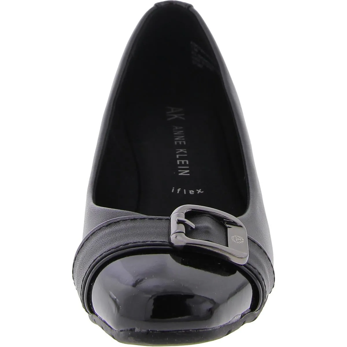 MORGAN Womens Faux Leather Round toe Wedge Heels