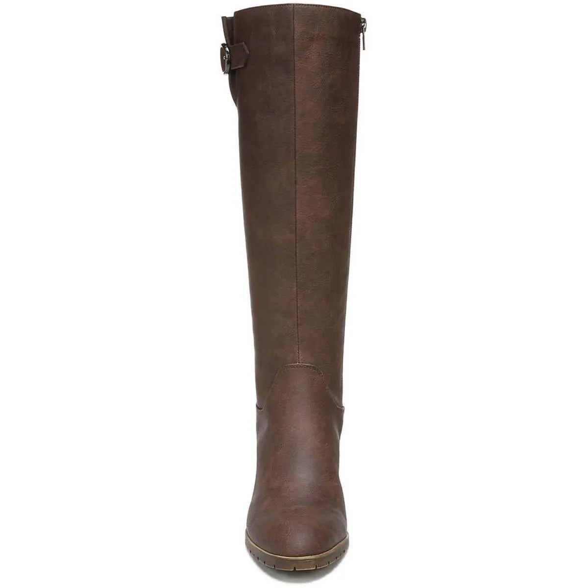 Morrison Womens Leather Buckle Knee-High Boots