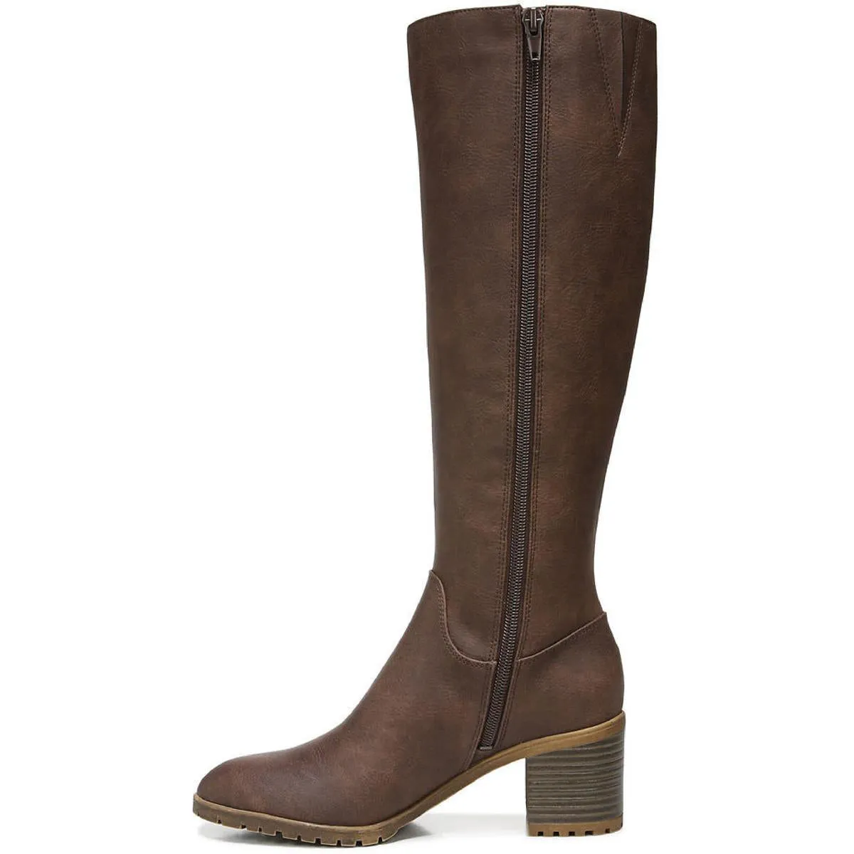 Morrison Womens Leather Buckle Knee-High Boots