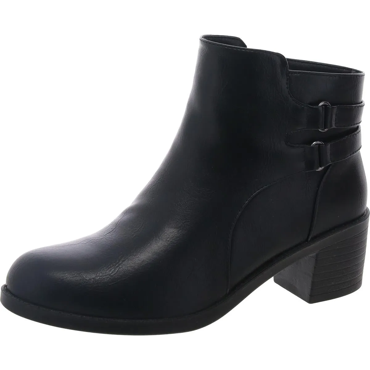 MURPHY Womens Faux Leather Block heel Ankle Boots