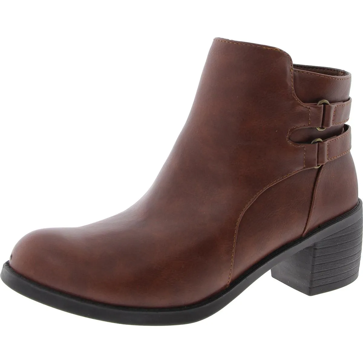MURPHY Womens Faux Leather Block heel Ankle Boots