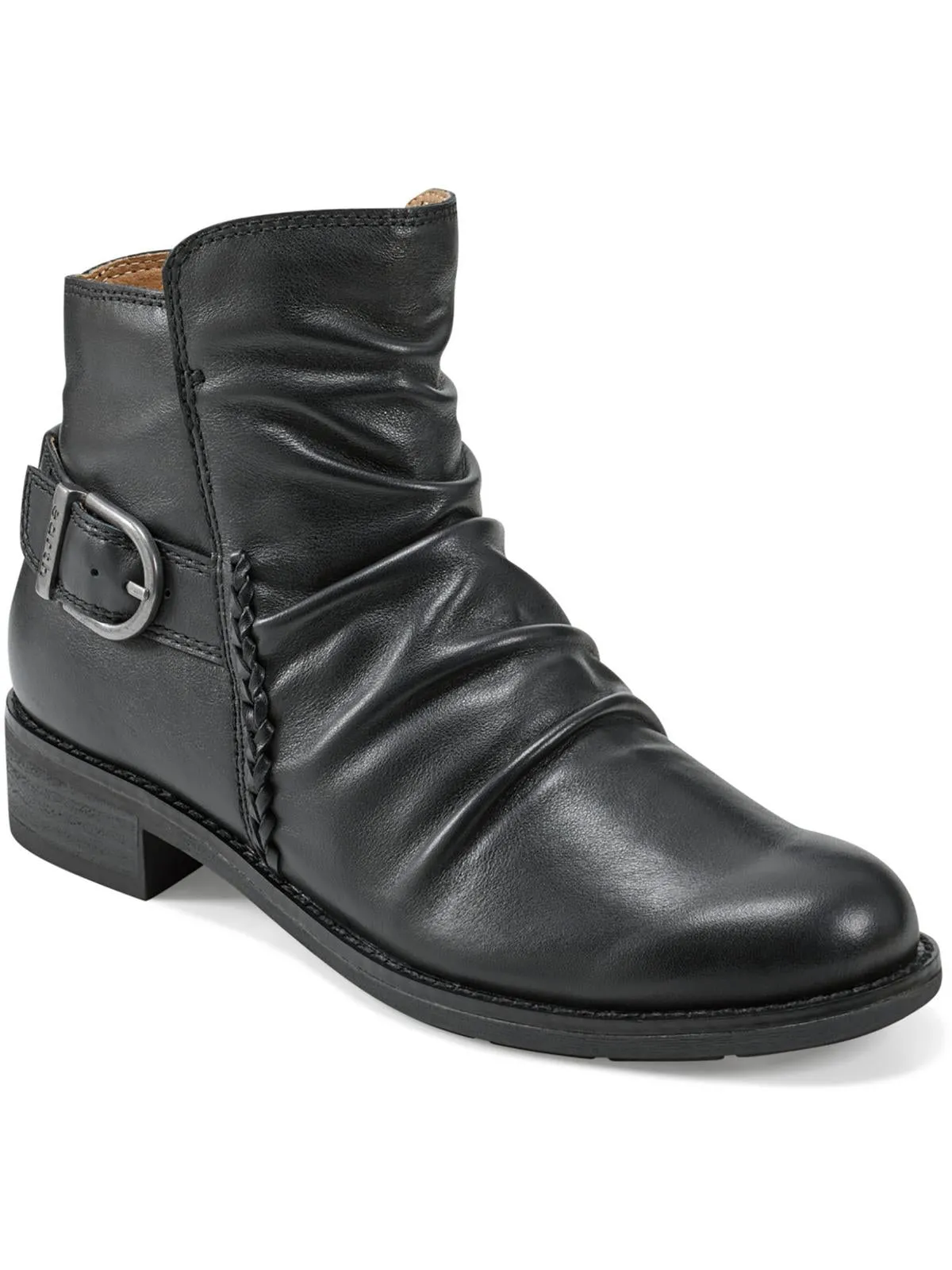 NAIRA Womens Leather Zipper Ankle Boots