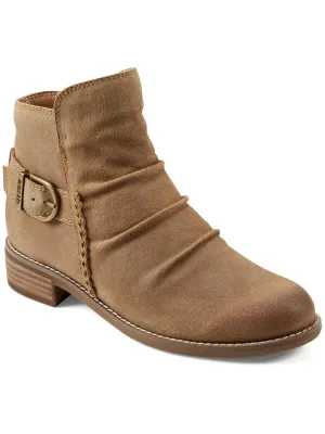 NAIRA Womens Leather Zipper Ankle Boots