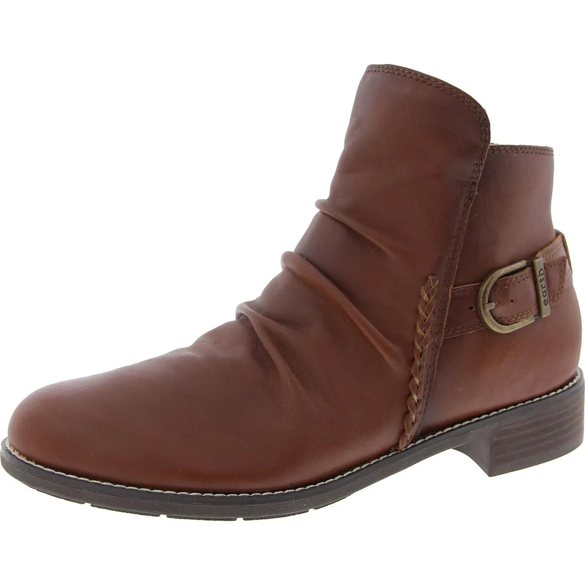 NAIRA Womens Leather Zipper Ankle Boots