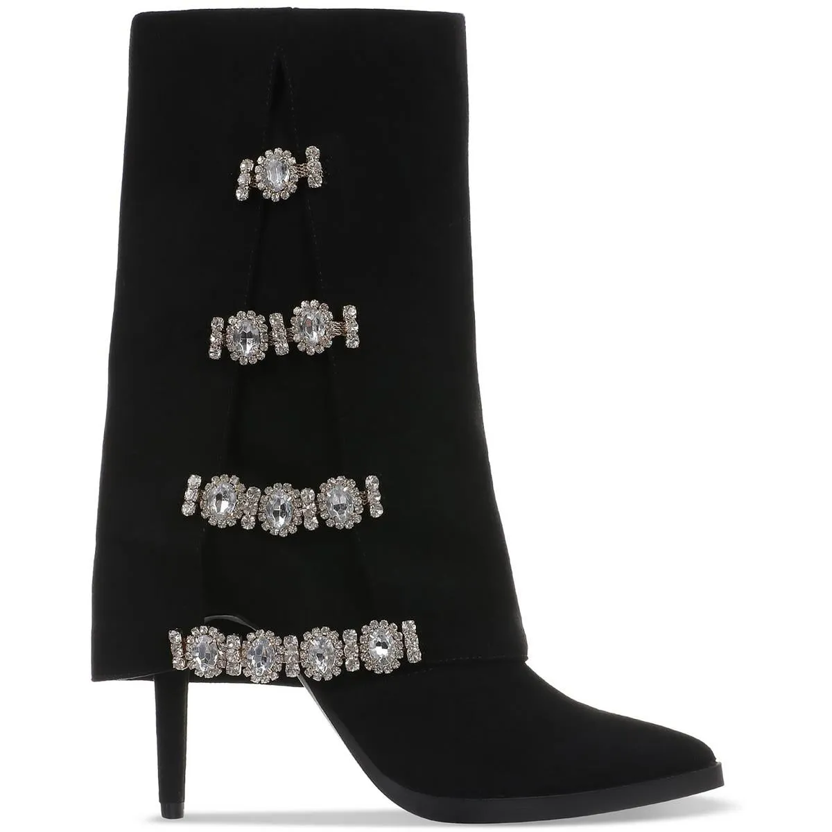 Nami Womens Embellished Man Made Mid-Calf Boots