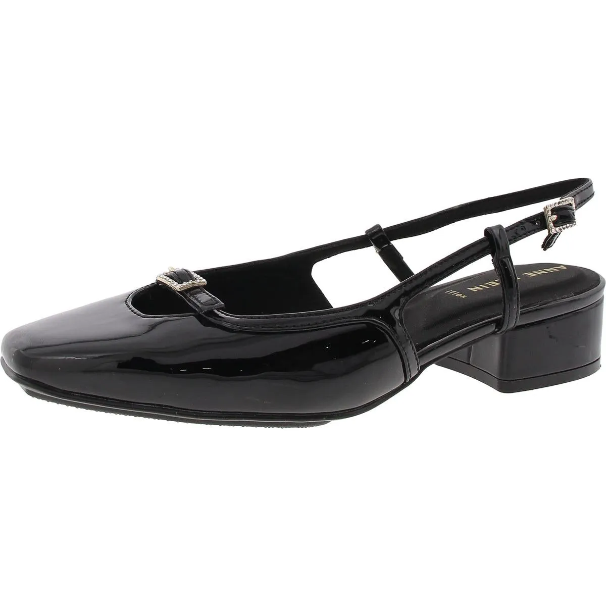NATALIE Womens Buckle Man Made Slingback Heels