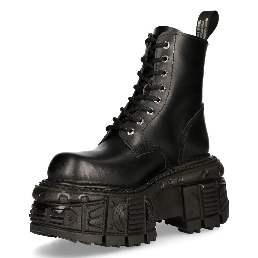 New Rock Unisex Military Techno Platform Boots- M-MILI084N-S5