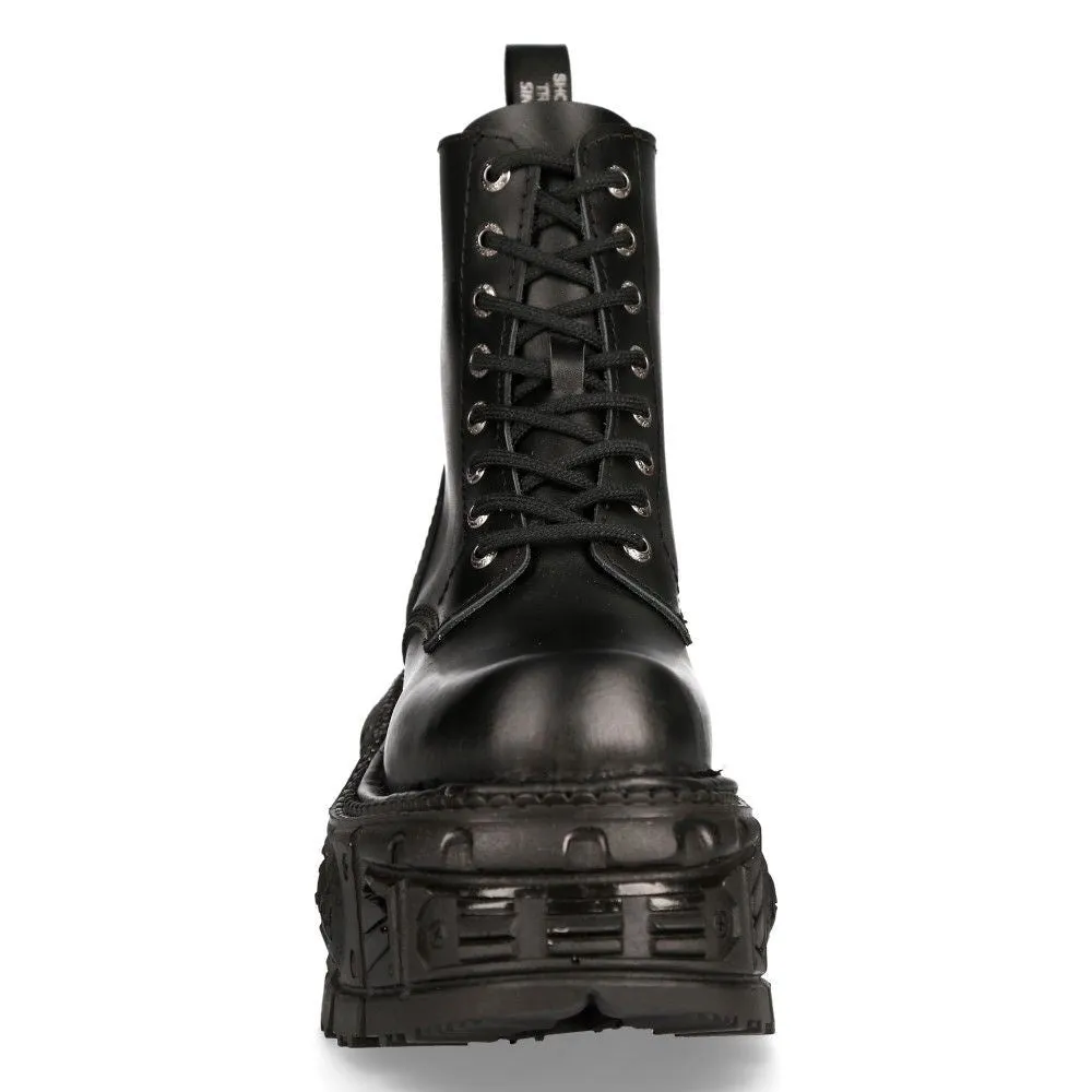 New Rock Unisex Military Techno Platform Boots- M-MILI084N-S5