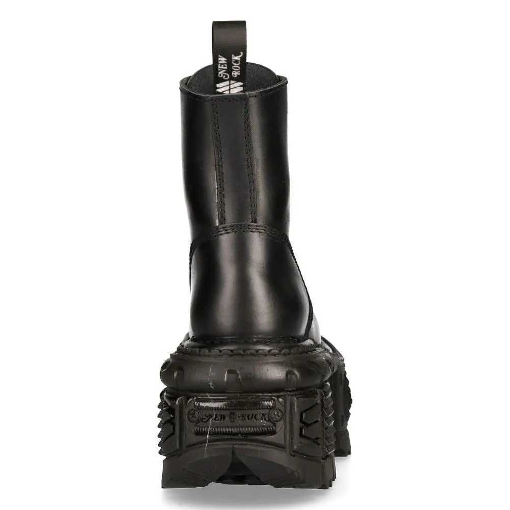 New Rock Unisex Military Techno Platform Boots- M-MILI084N-S5