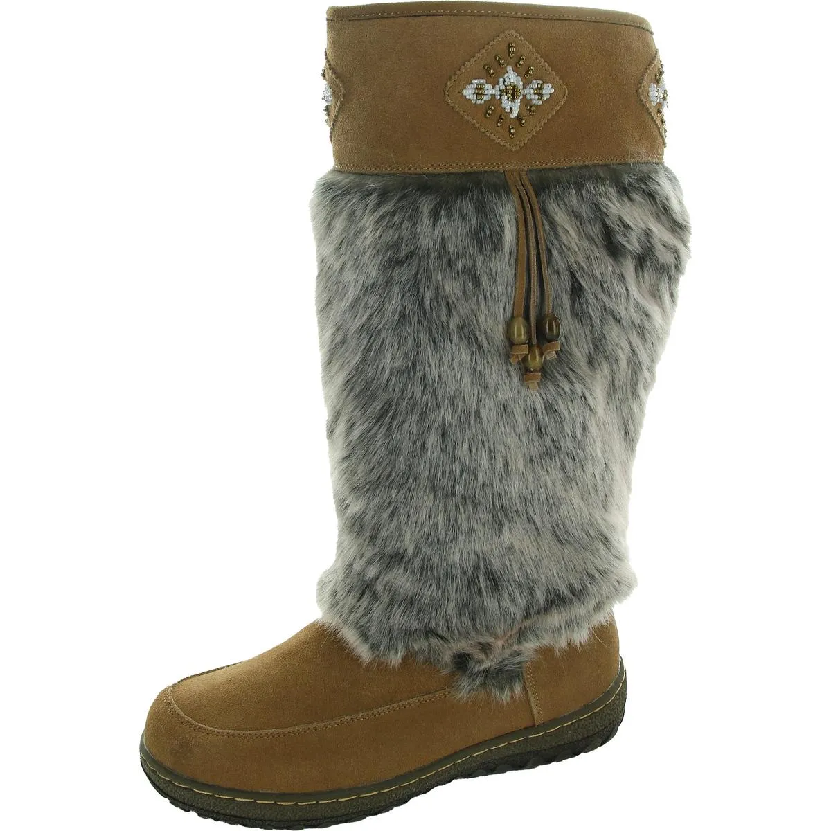 Nika Womens Water Resistant Faux Fur Lined Knee-High Boots