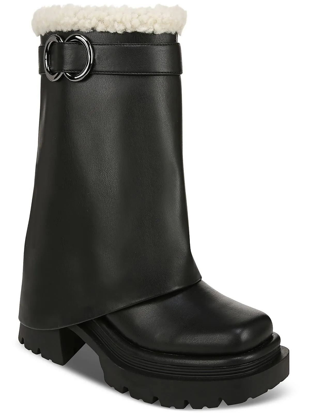 Noah Womens Faux Leather Platform Winter & Snow Boots