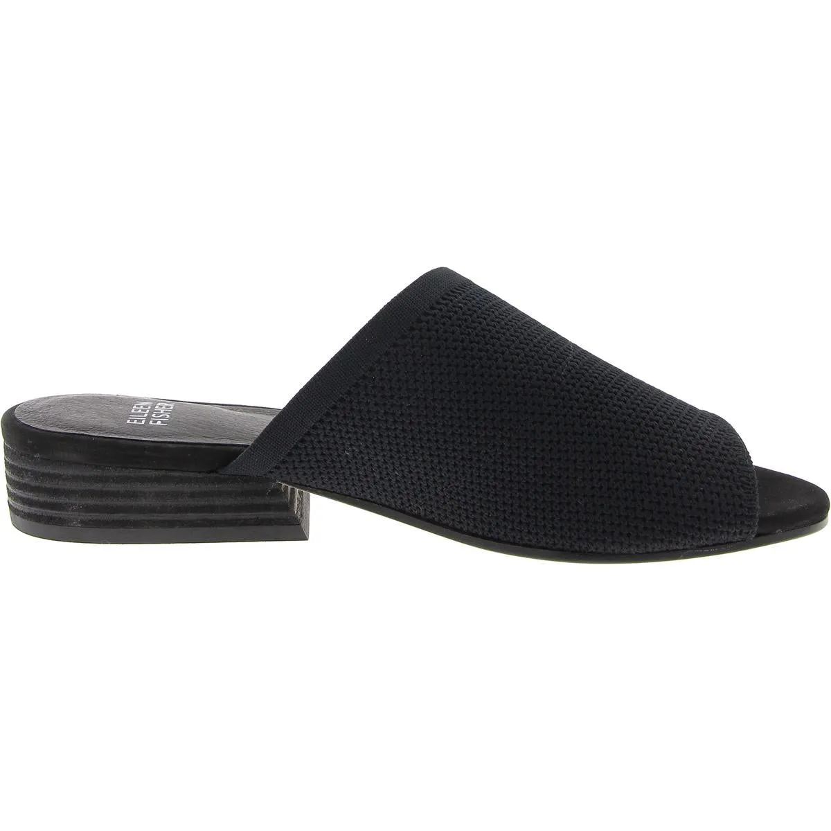 NOKO Womens Block Heel Knit Slide