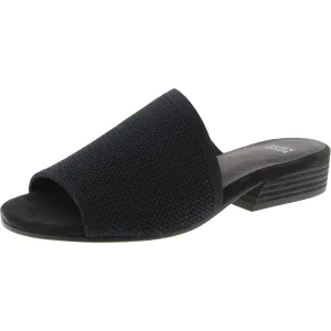 NOKO Womens Block Heel Knit Slide