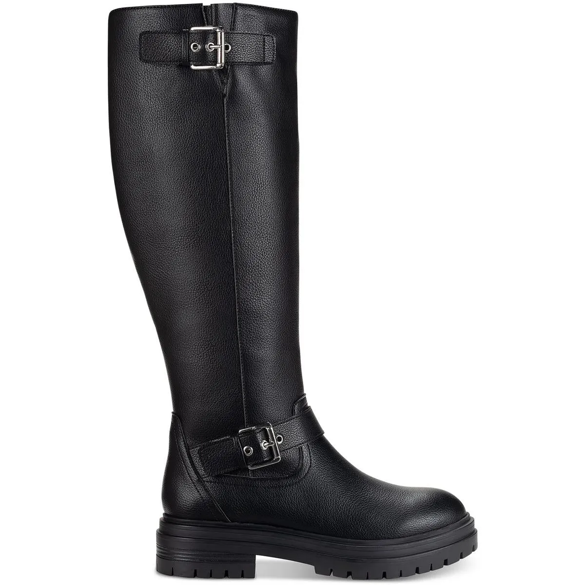 Omega Womens Buckle Man Made Knee-High Boots