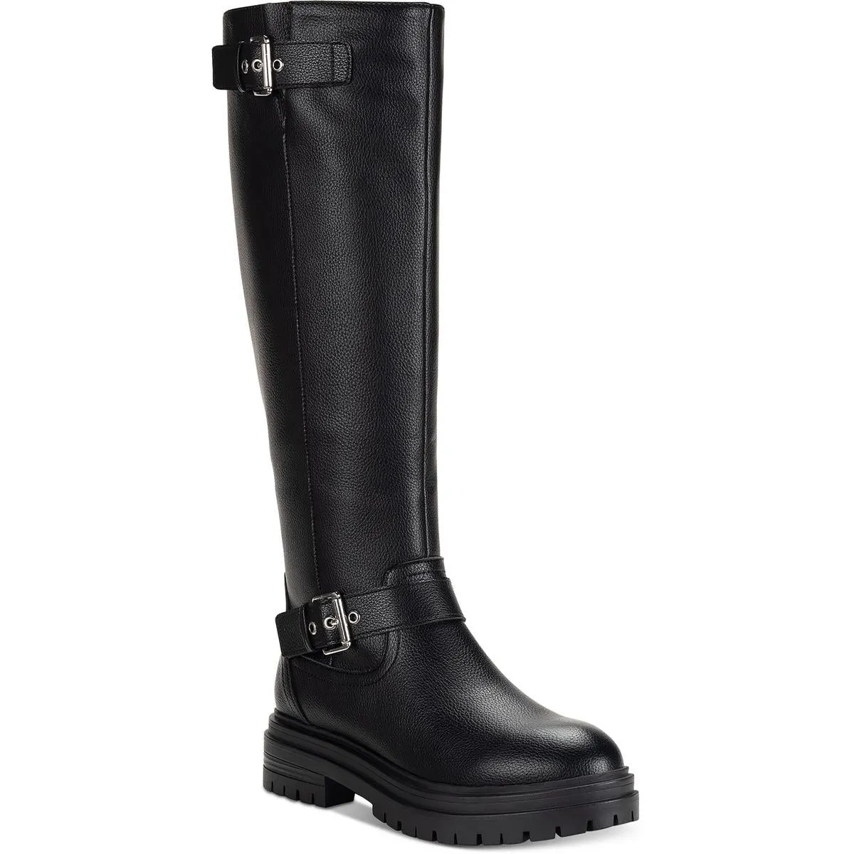 Omega Womens Buckle Man Made Knee-High Boots