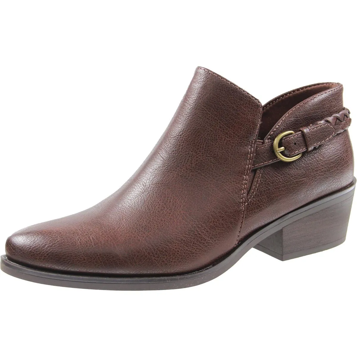 Palmer Womens Buckle Faux Leather Shooties