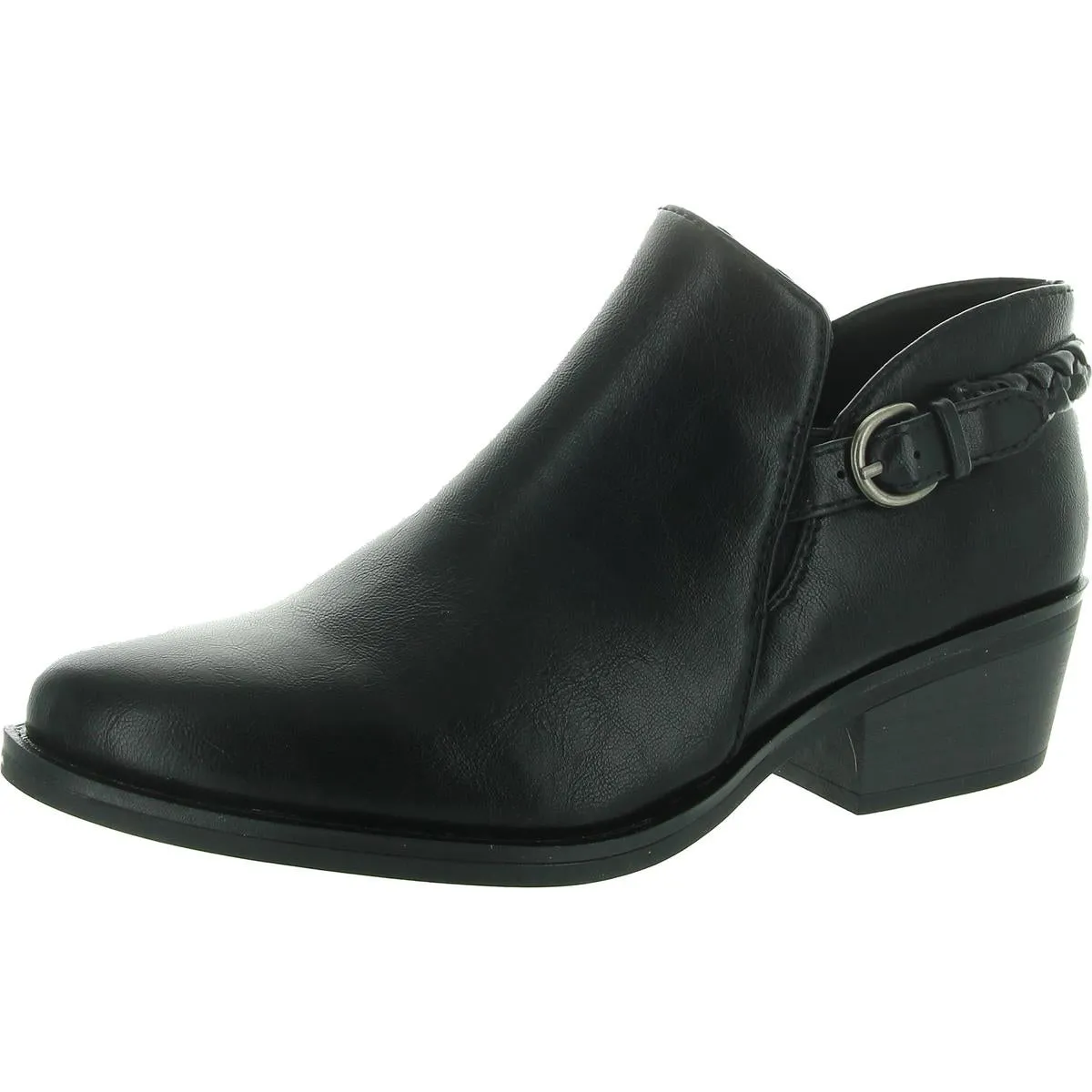 Palmer Womens Buckle Faux Leather Shooties