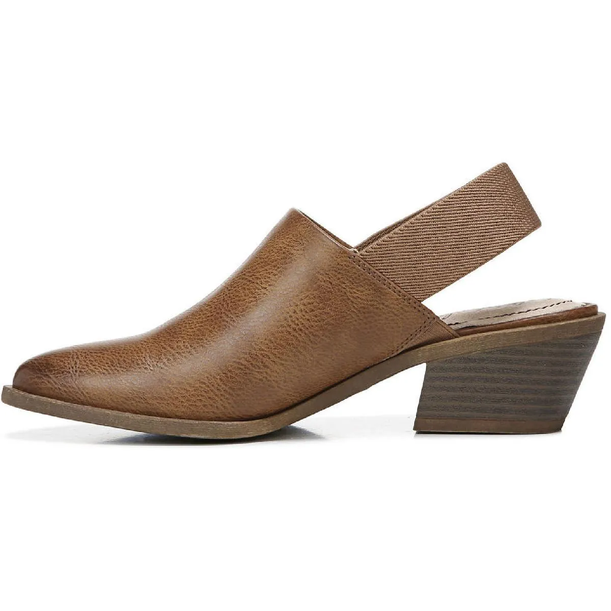 Pasadena Womens Faux Leather Block Heels Ankle Strap