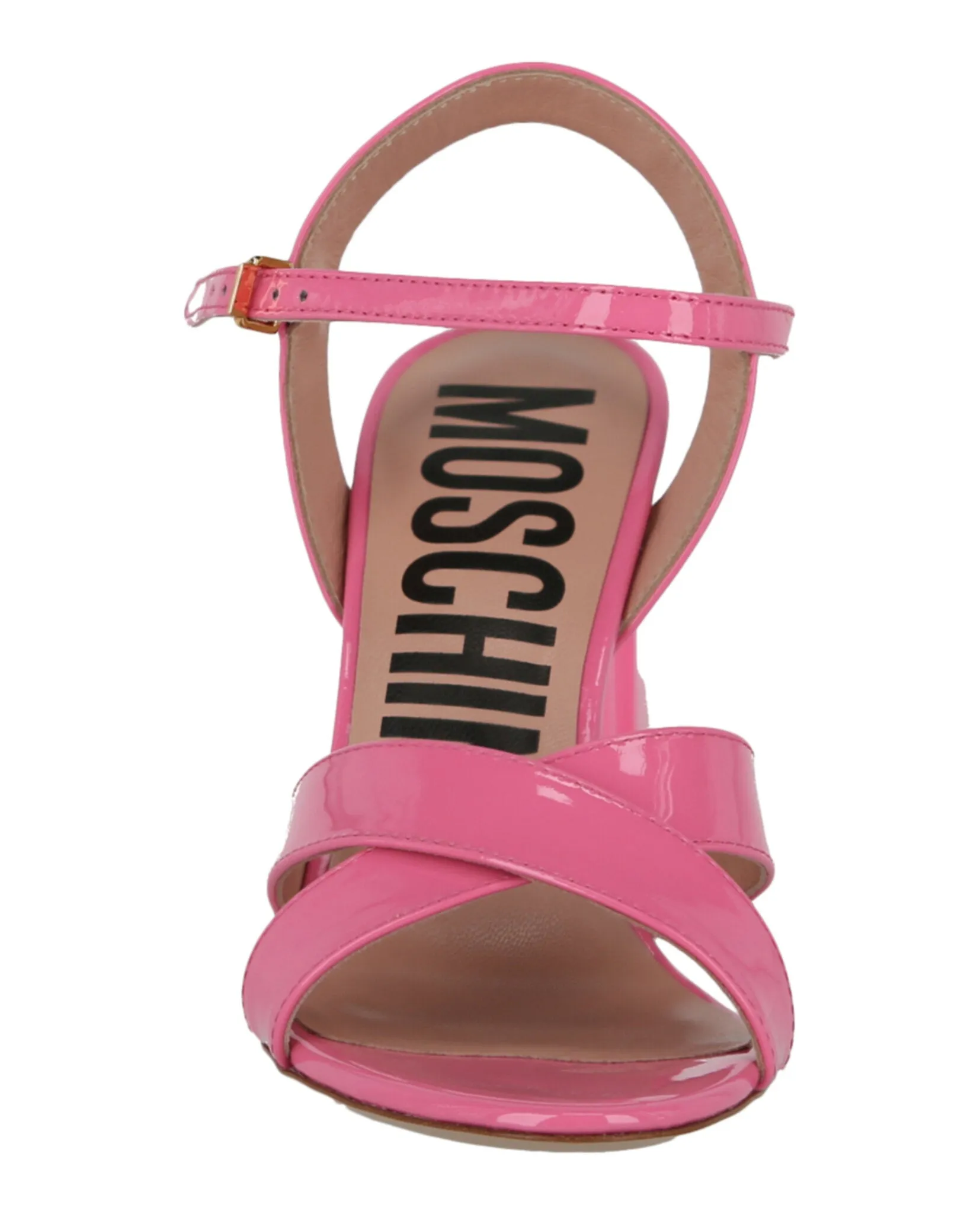 Patent Leather Logo Heel Sandals