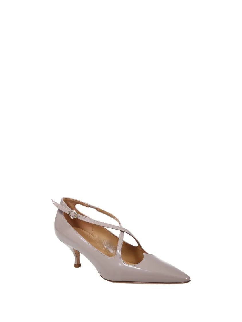 Patent Leather Shoes With Ankle Strap