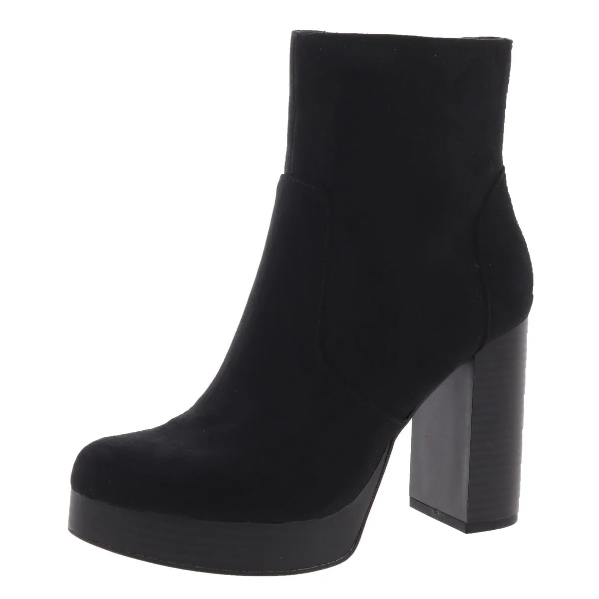 Patricee Womens Cushioned Footbed Faux Suede Mid-Calf Boots