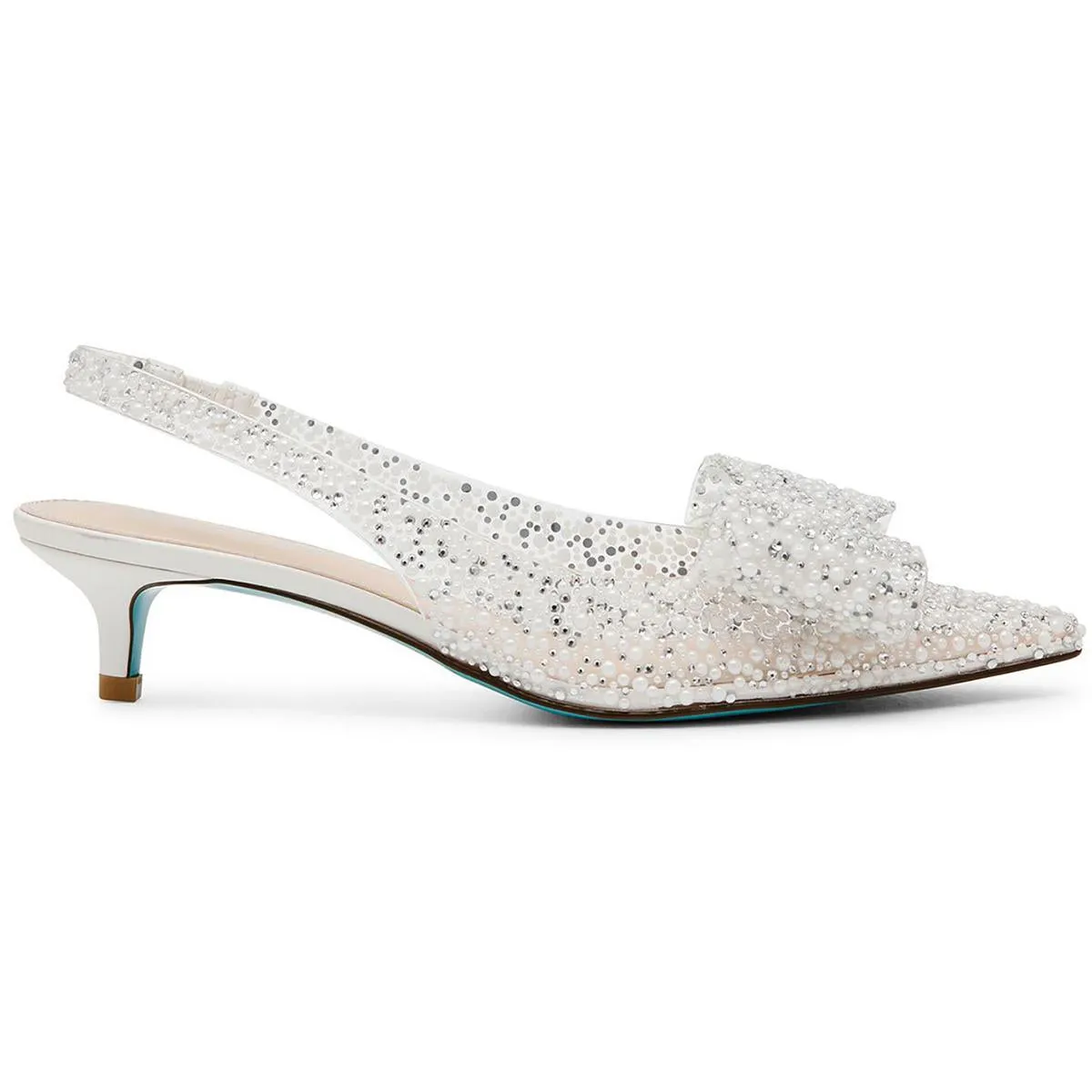 Patti Womens Embellished Vinyl Slingback Heels
