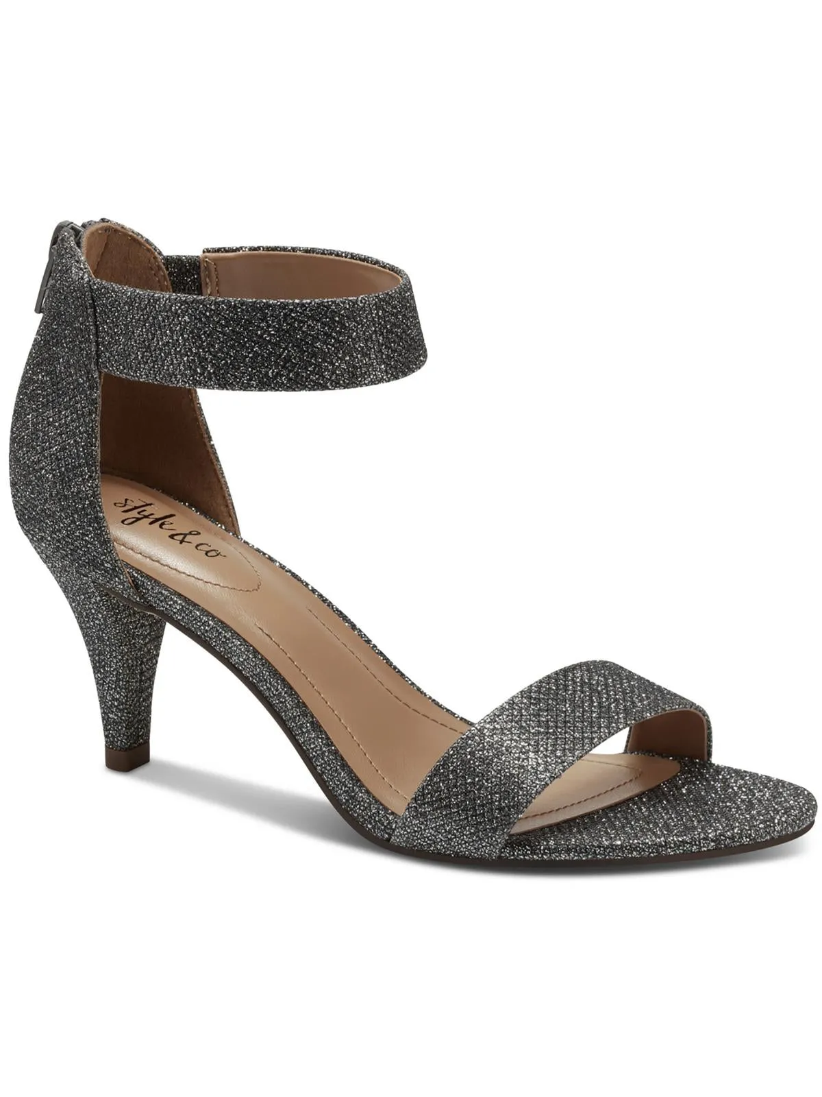 Paycee Womens Metallic Ankle Strap Pumps