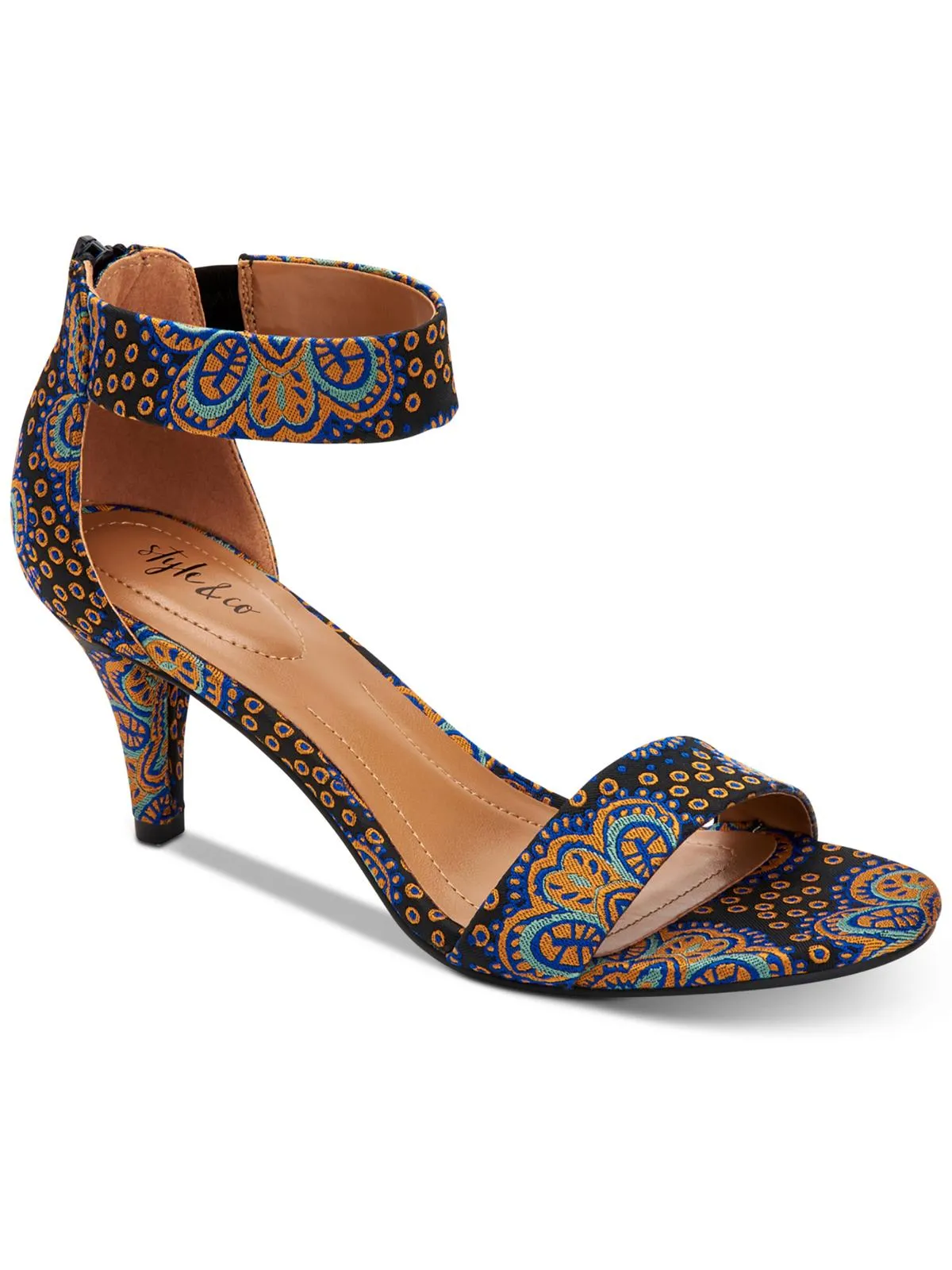Paycee Womens Metallic Ankle Strap Pumps