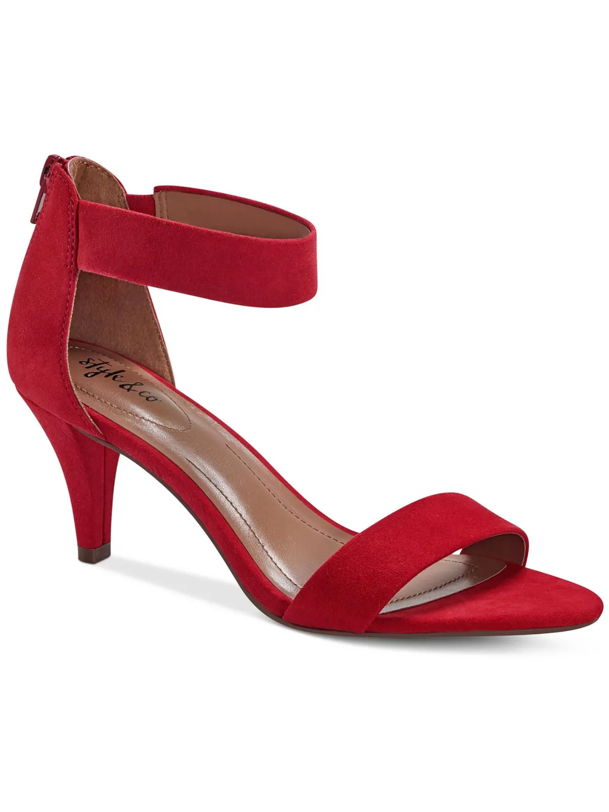 Paycee Womens Metallic Ankle Strap Pumps
